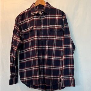 Jachs Navy and Red Plaid Casual Shirt